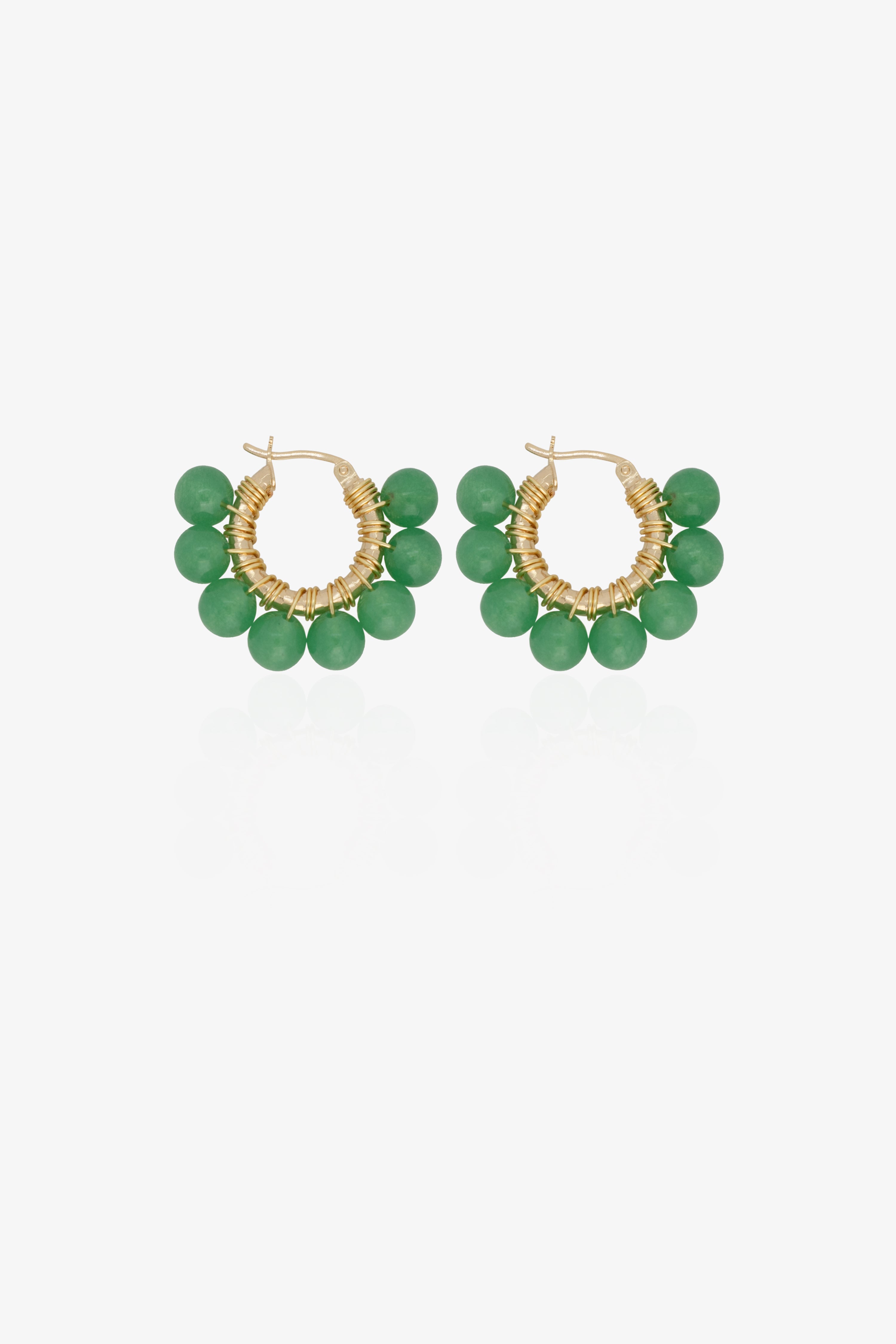 Baby Stone Hoop Earrings - Cecelia