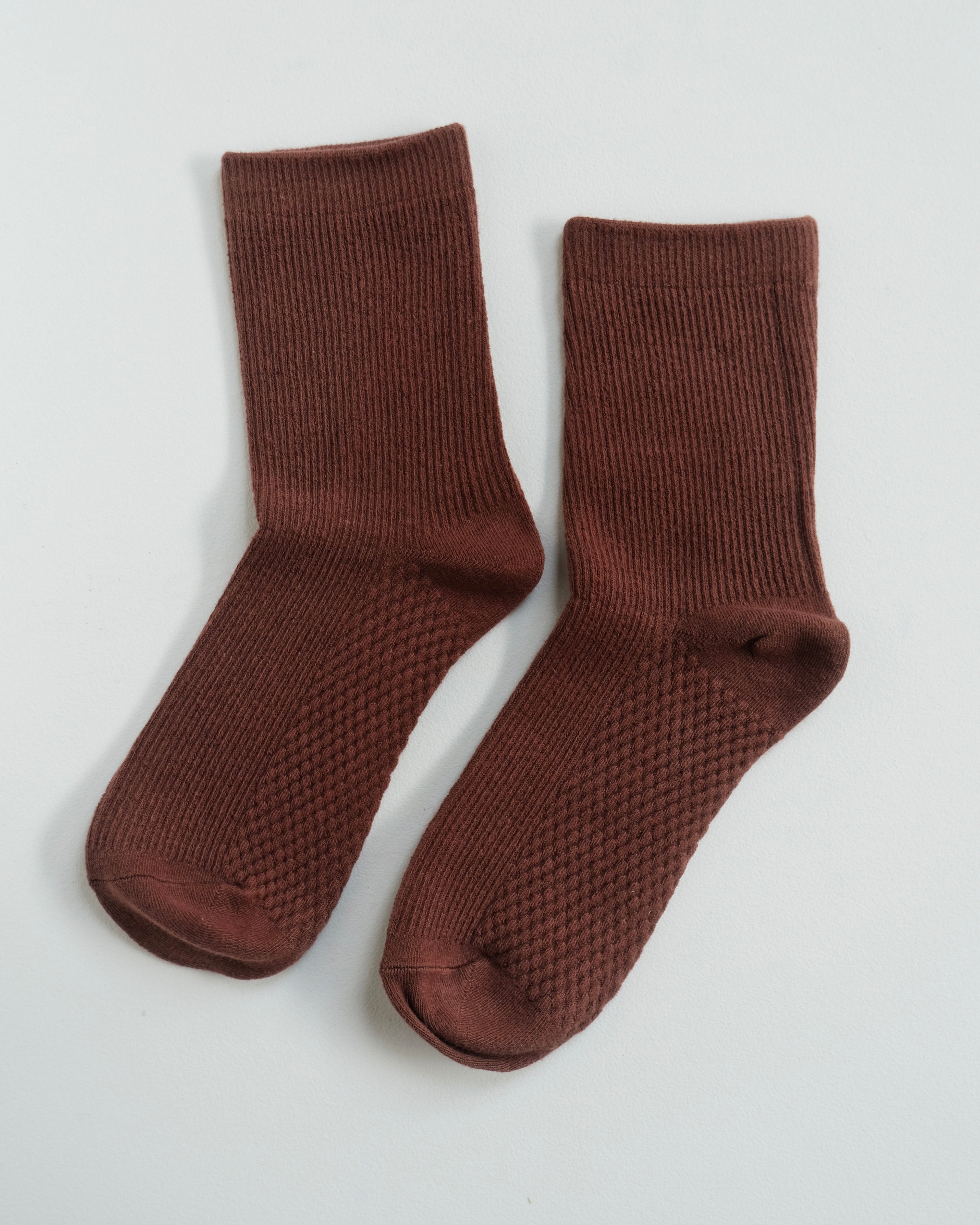 Classic Ribbed & Support Socks - Stone Eye