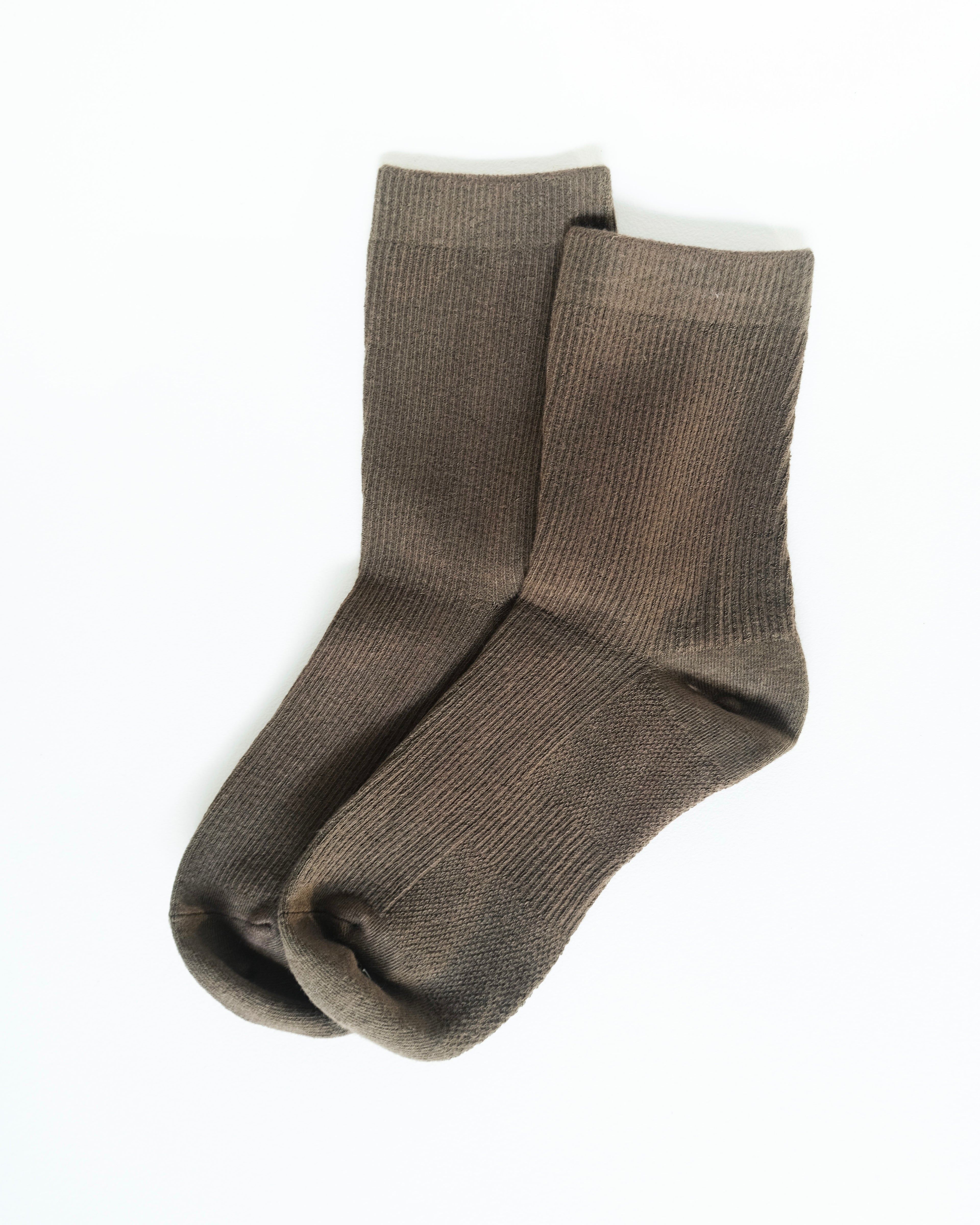 Classic Ribbed & Support Socks - Stone Eye