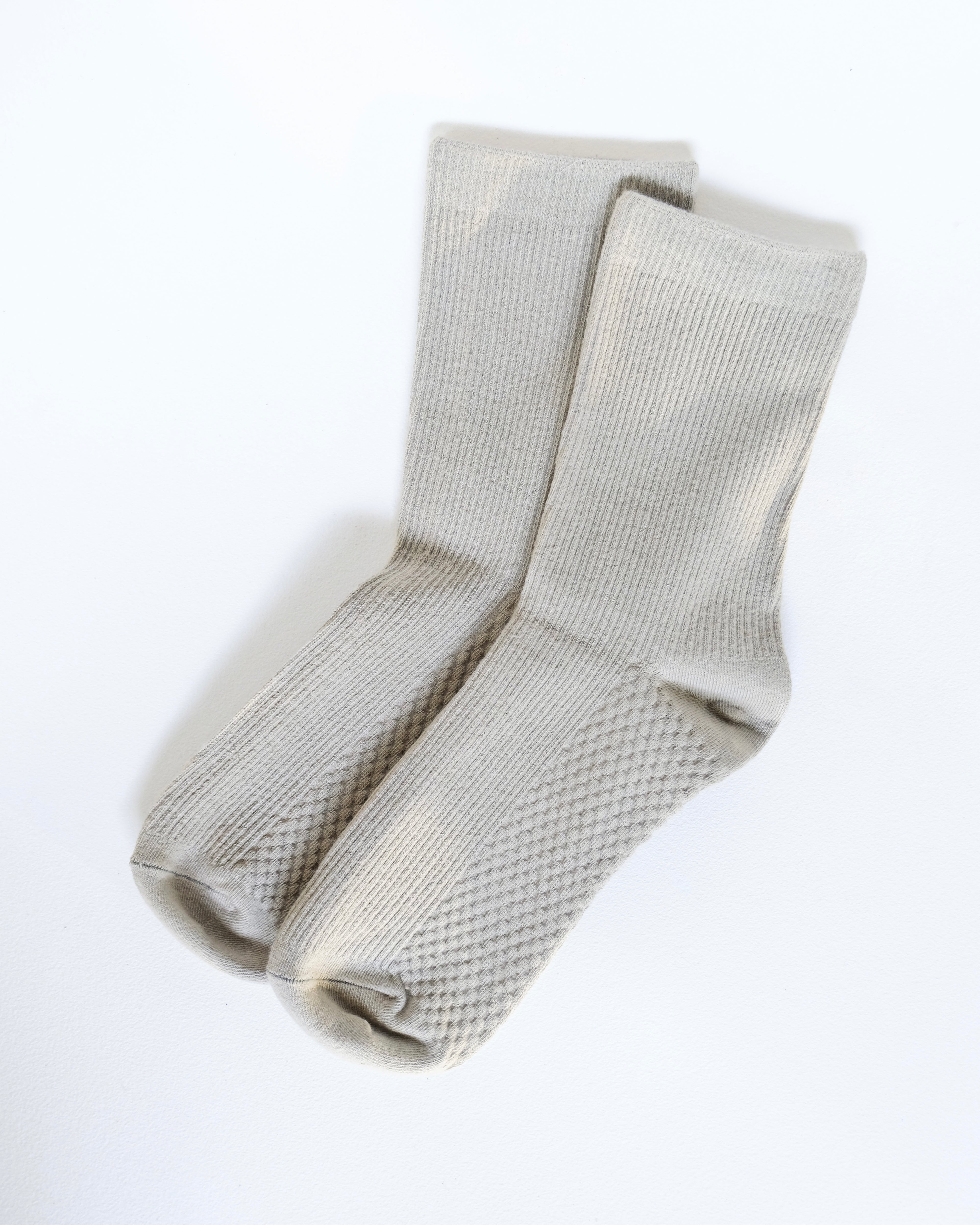 Classic Ribbed & Support Socks - Stone Eye