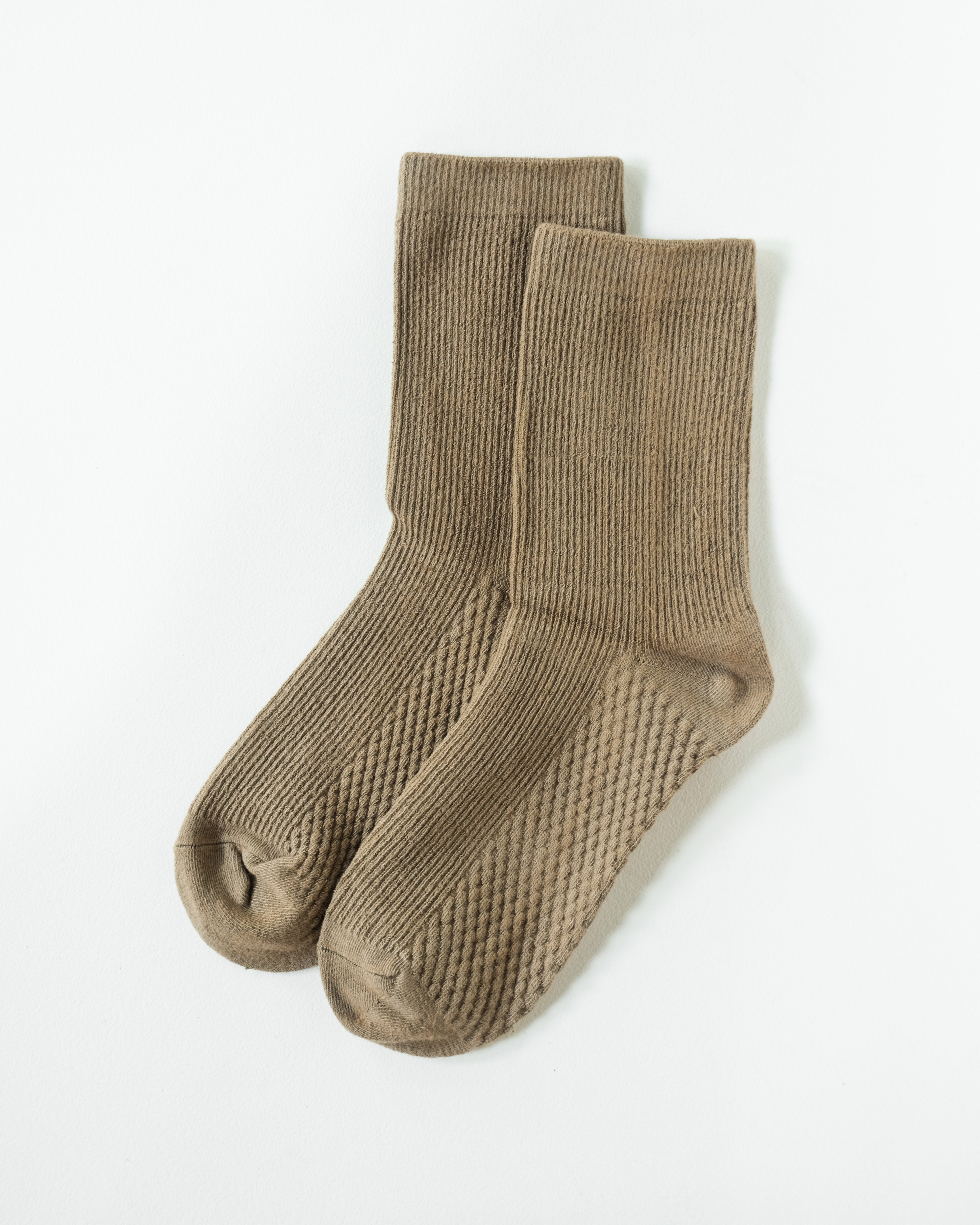 Ribbed & Support High Socks - Stone Eye