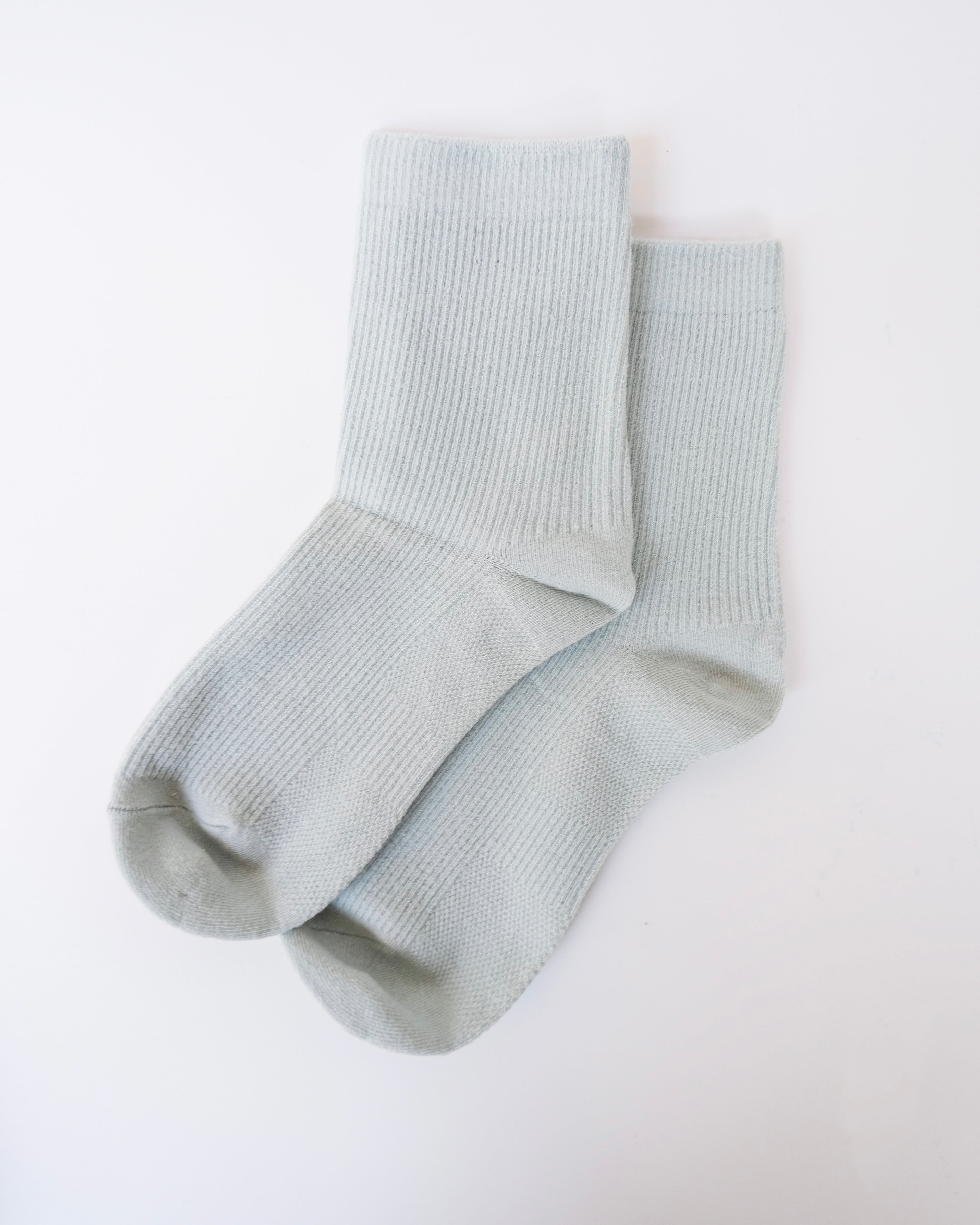Classic Ribbed & Support Socks - Stone Eye