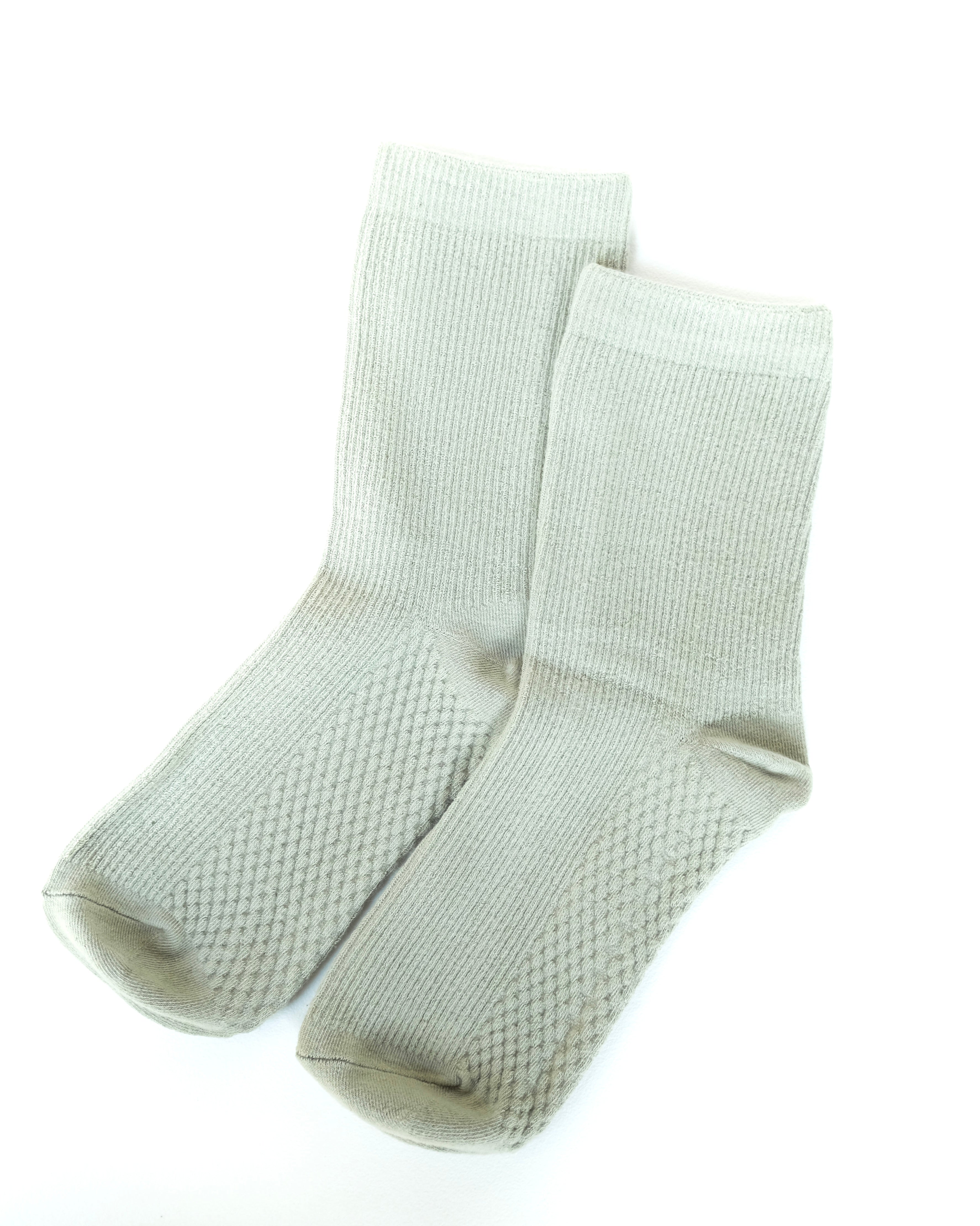 Classic Ribbed & Support Socks - Stone Eye