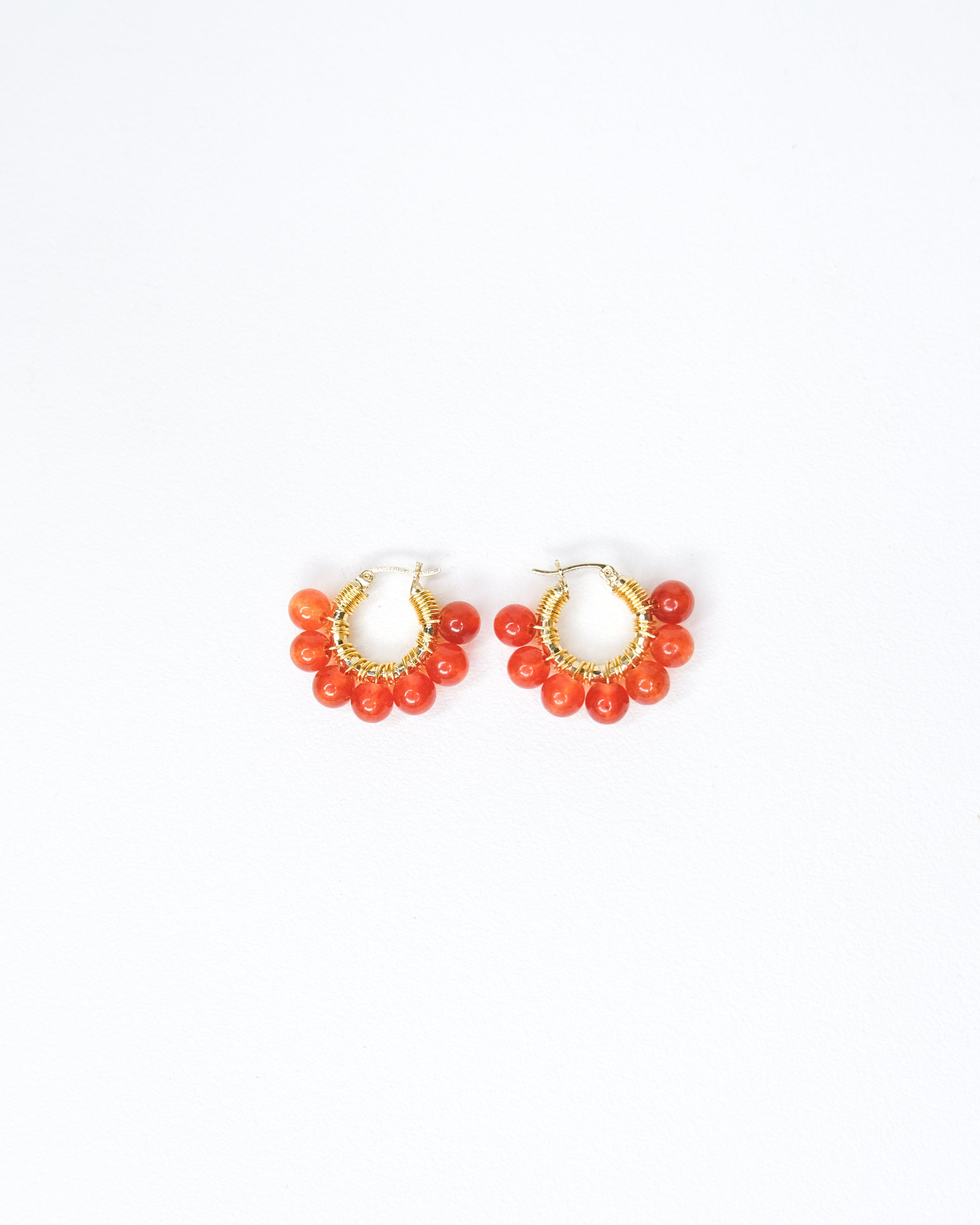 Baby Stone Hoop Earrings - Cecelia