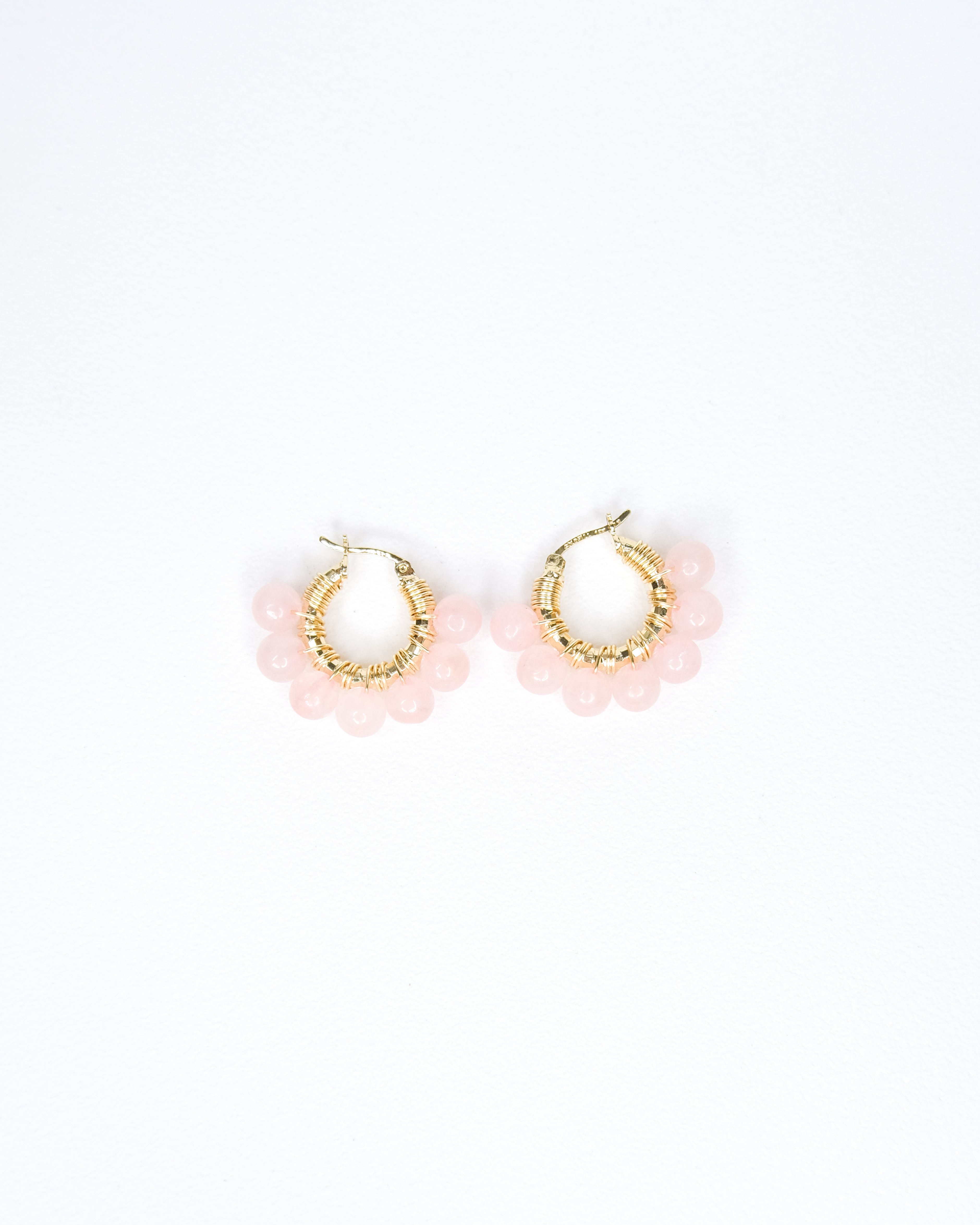 Baby Stone Hoop Earrings - Cecelia