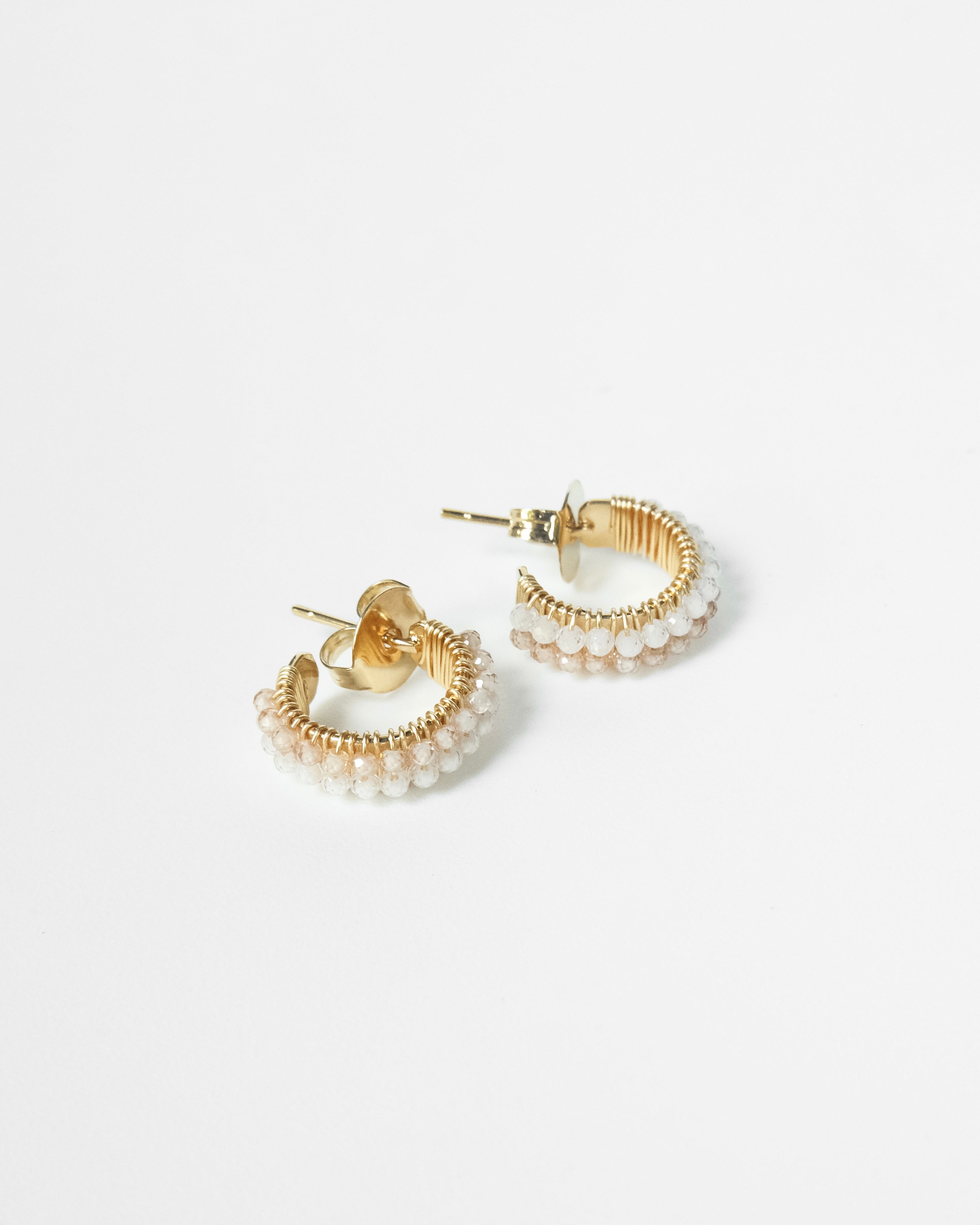 Double fan earring - Cecelia