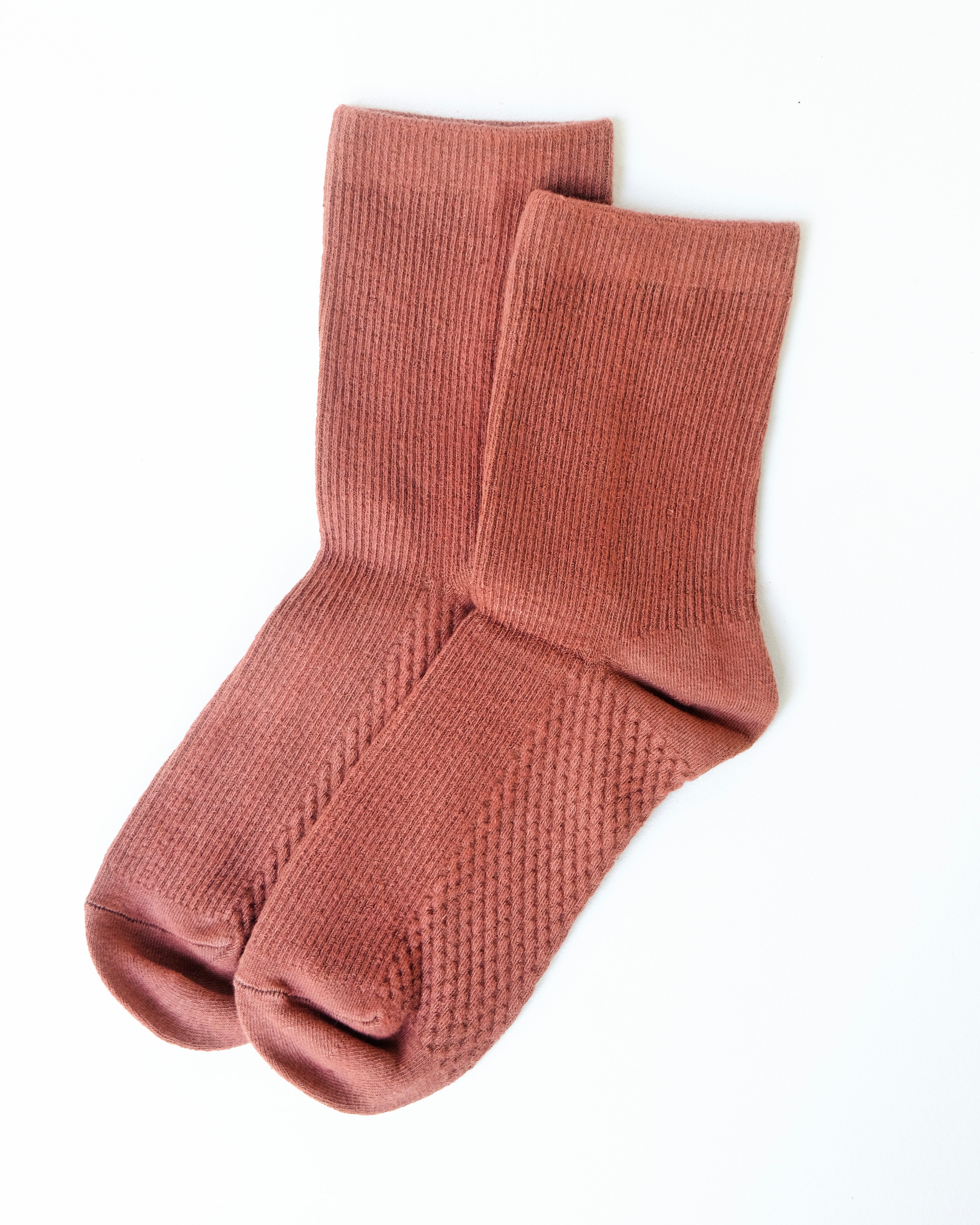 Classic Ribbed & Support Socks - Stone Eye