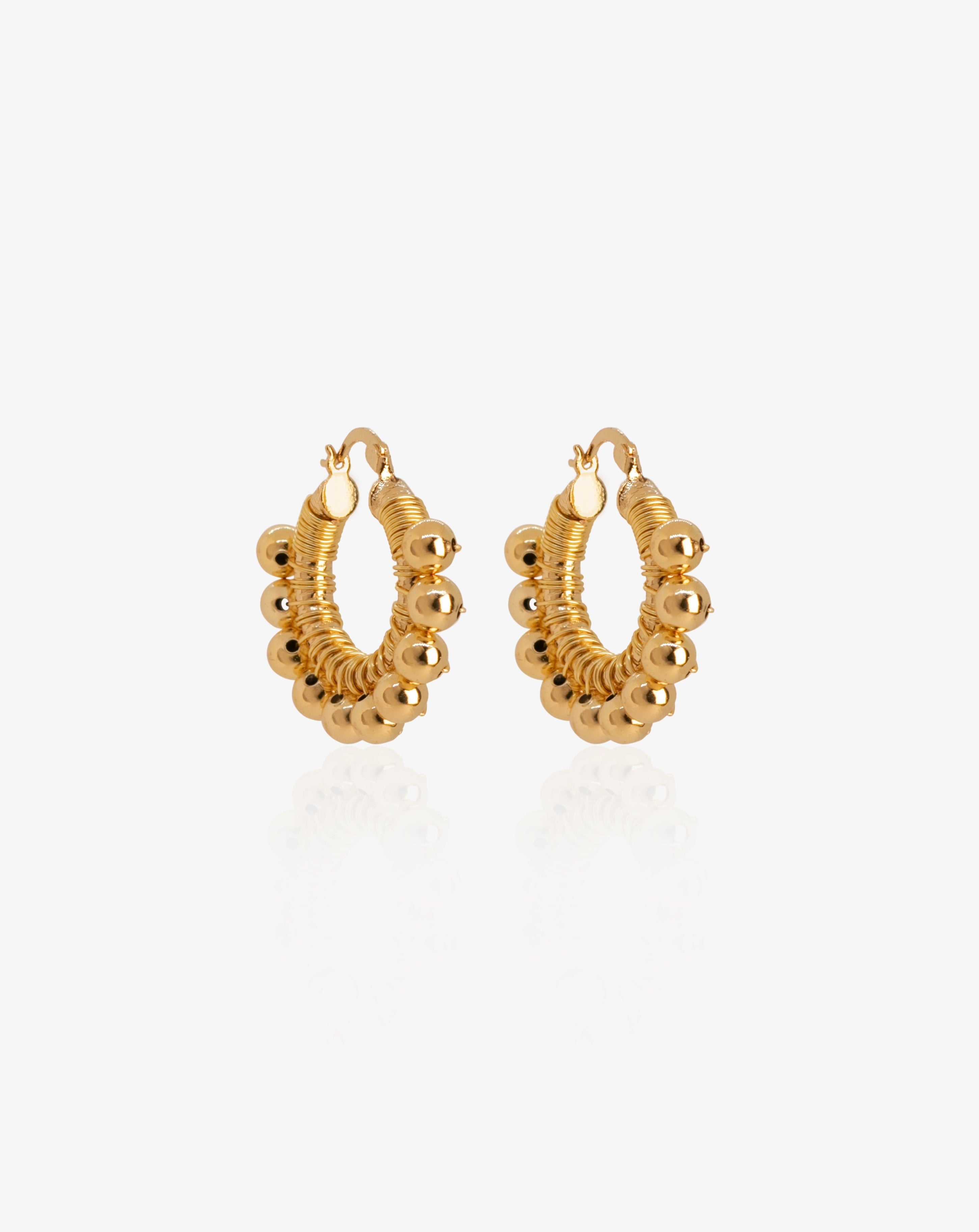 Golden MM Hoop Earrings - Cecelia