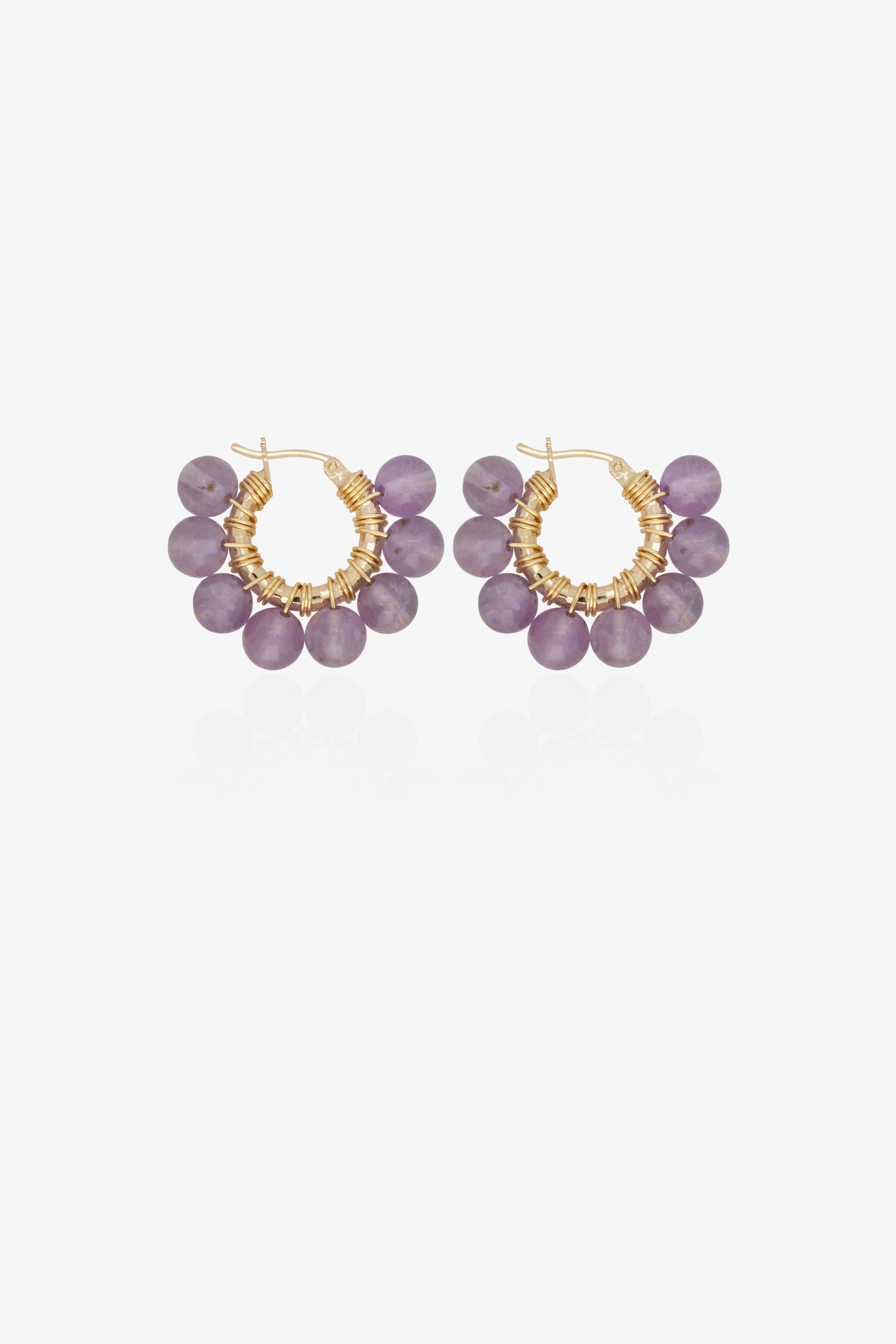 Baby Stone Hoop Earrings - Cecelia