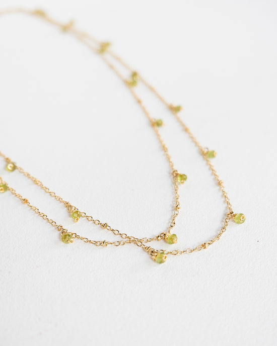 Long stone necklace - Cecelia