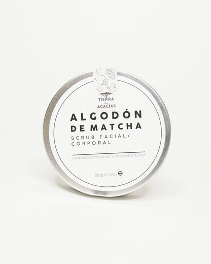 Matcha Cotton Facial/Body Scrub - Land of Acacias