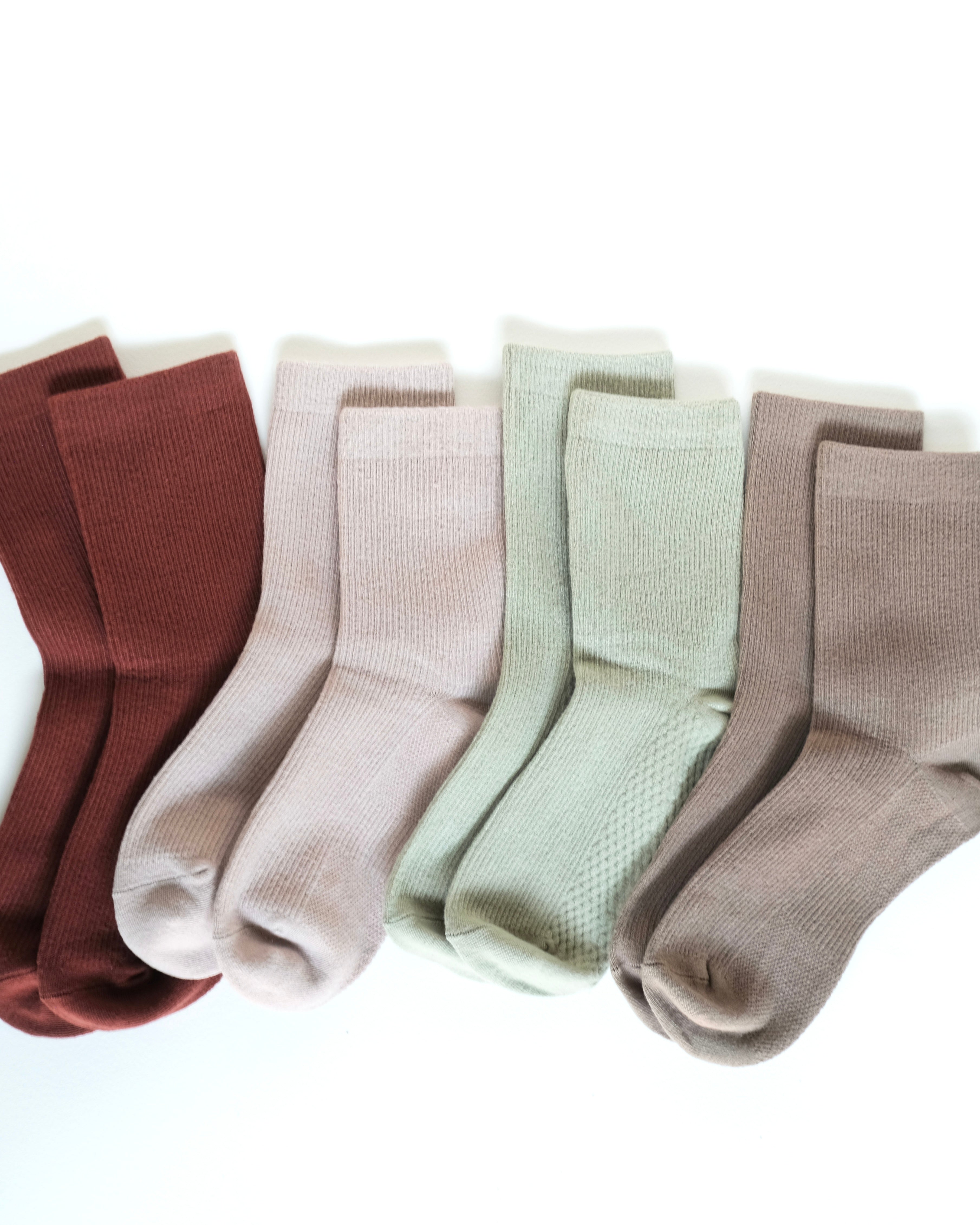 Classic Ribbed &amp;amp; Support Socks - Stone Eye