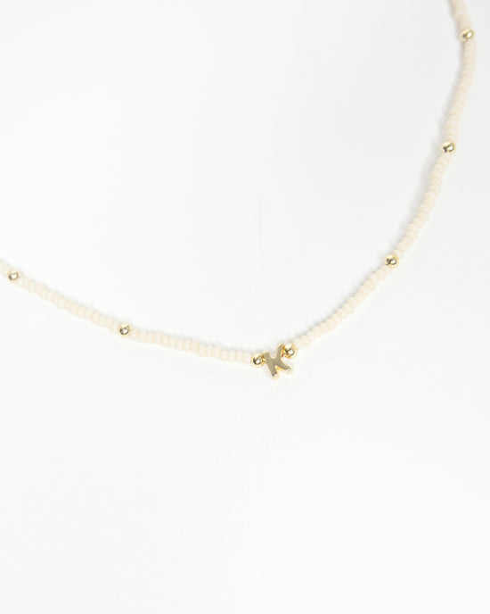 Initials Bead Necklace - Cecelia