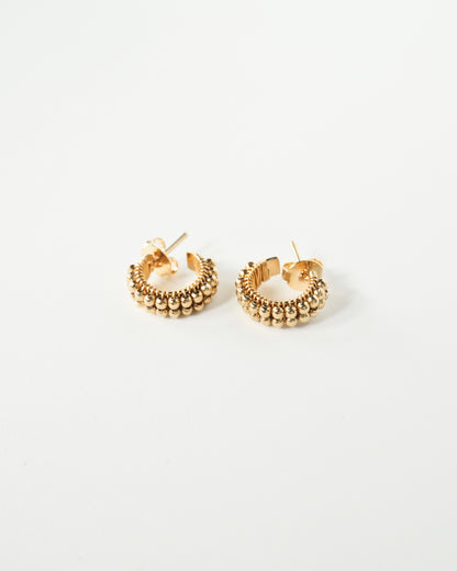 Double fan earring - Cecelia