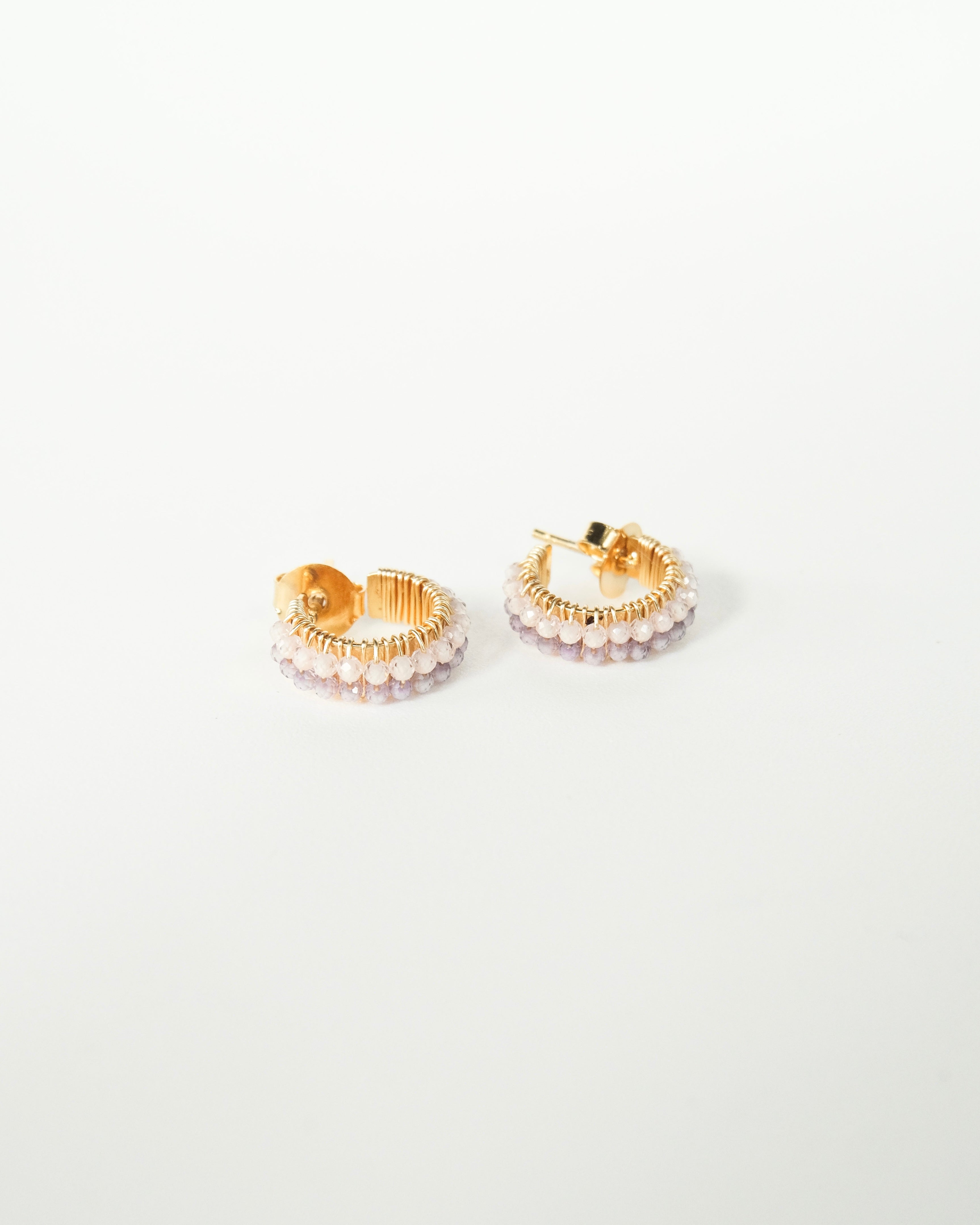 Double fan earring - Cecelia