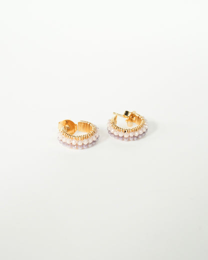 Double fan earring - Cecelia