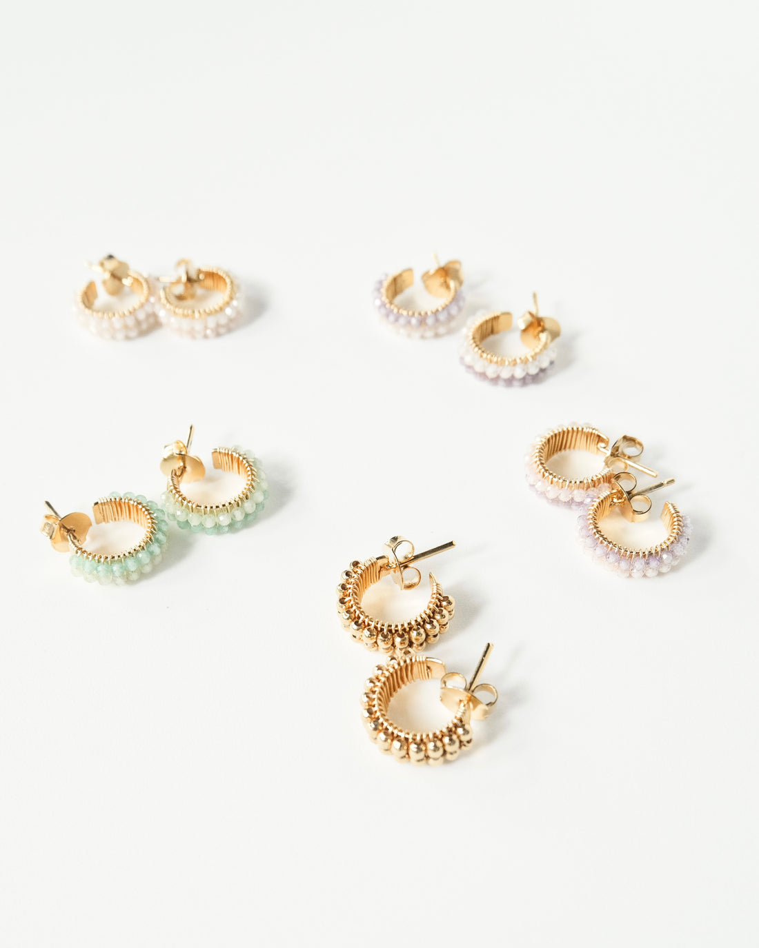 Double fan earring - Cecelia