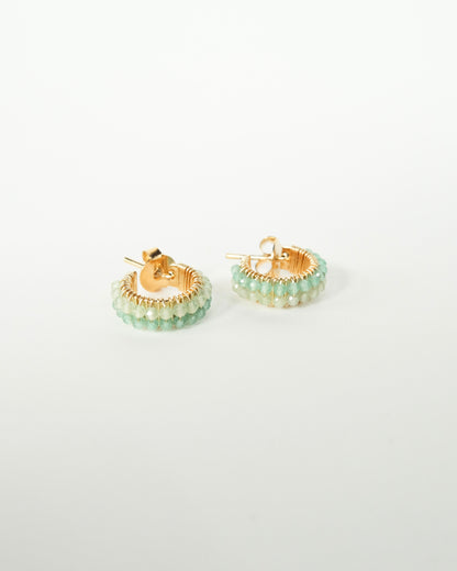 Double fan earring - Cecelia