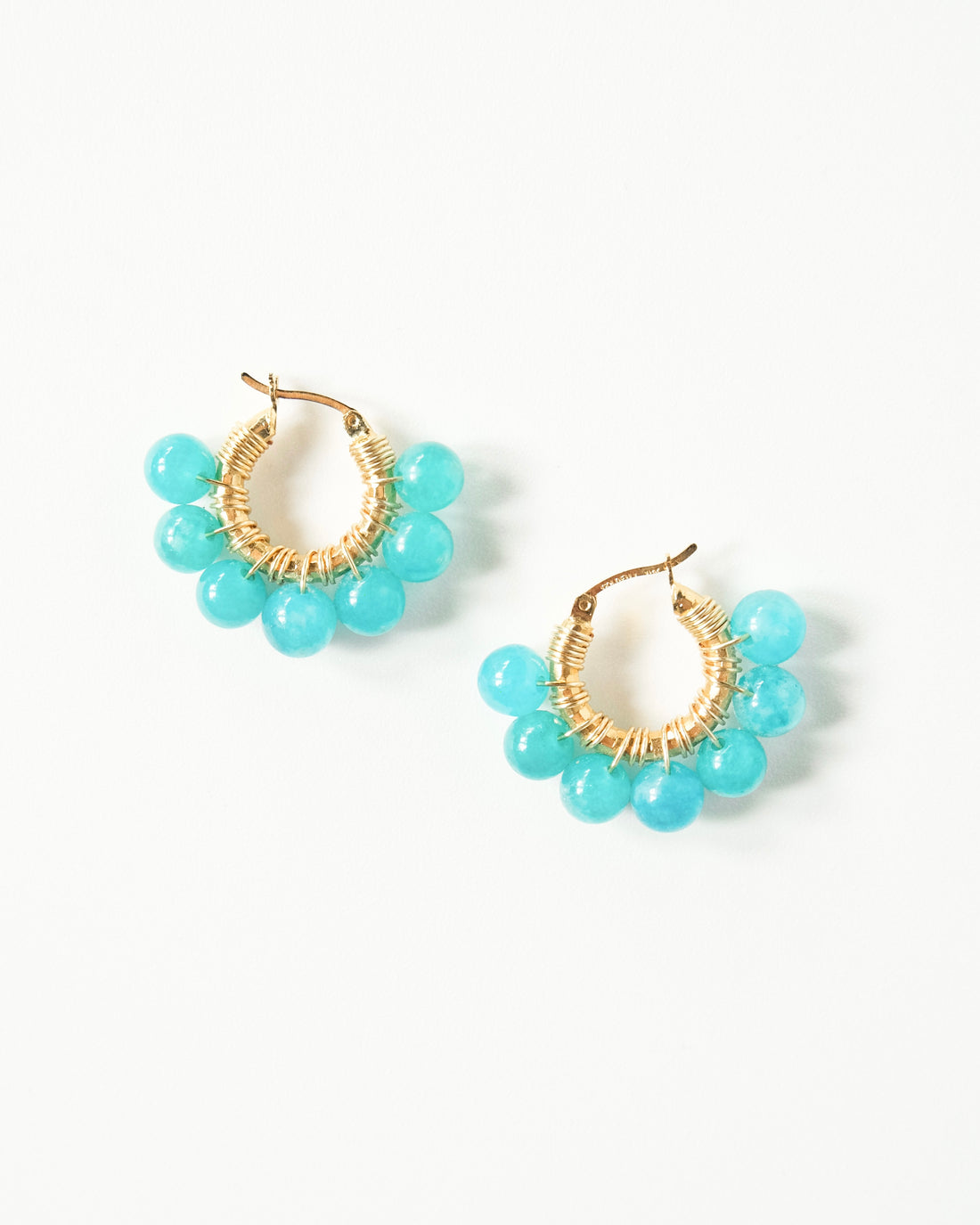 Baby Stone Hoop Earrings - Cecelia