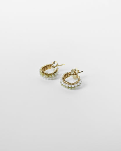 Double fan earring - Cecelia