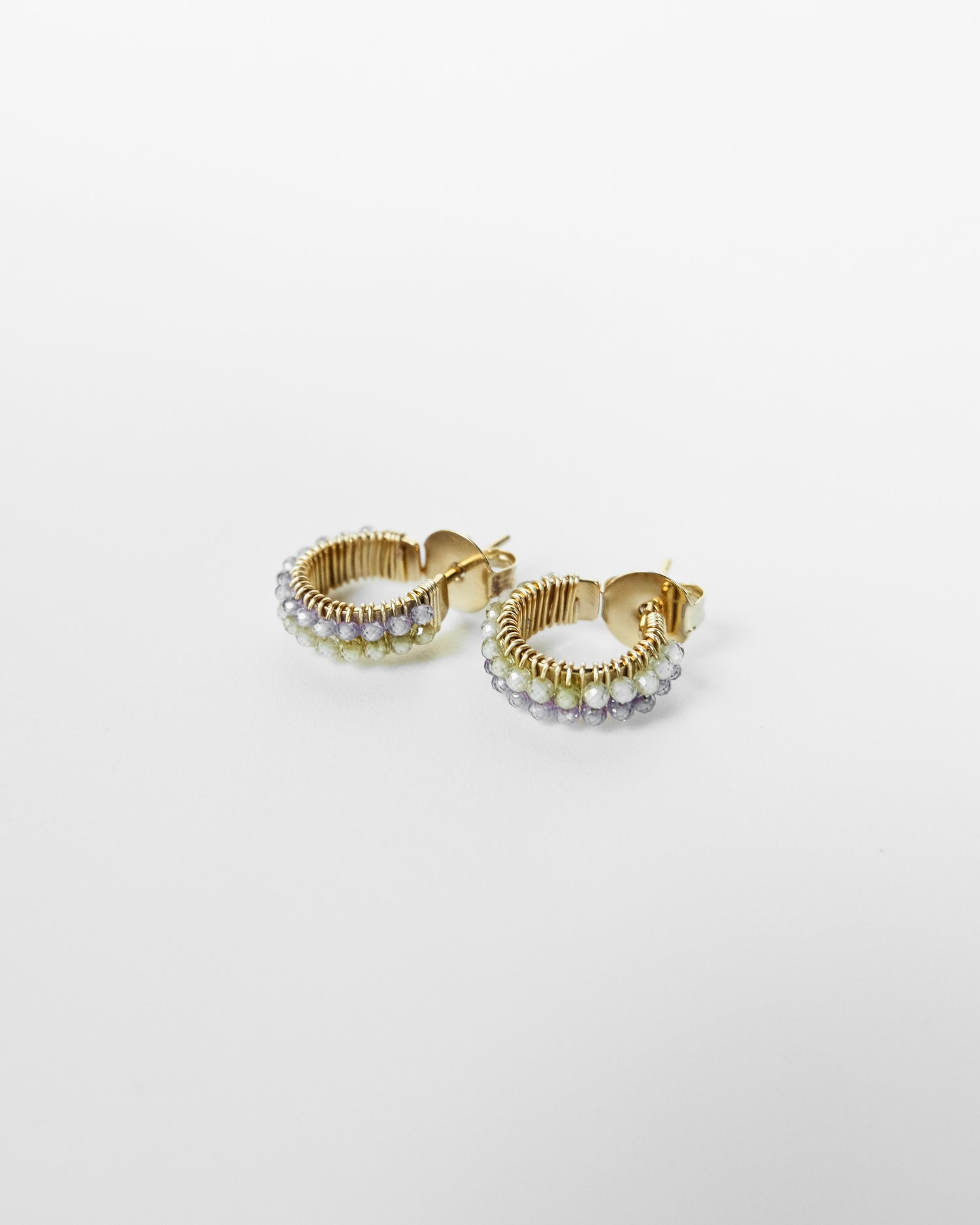 Double fan earring - Cecelia