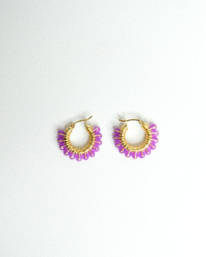 Arracada mini de piedras - Cecelia