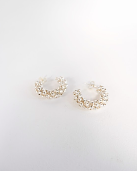 Arracadas Amaranto Plata - Cecelia