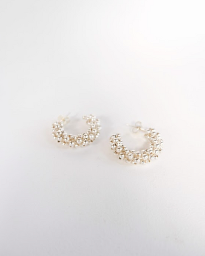 Arracadas Amaranto Plata - Cecelia