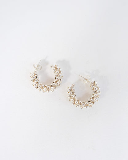 Arracadas Amaranto Plata - Cecelia