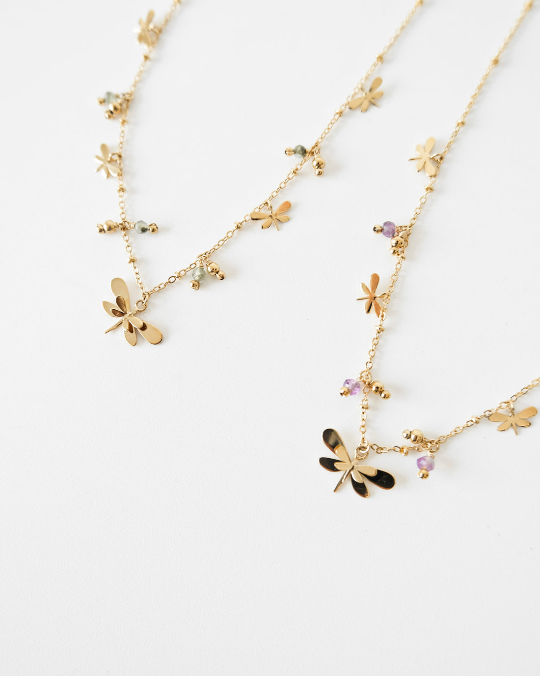 Dragonfly waterfall necklace - Cecelia