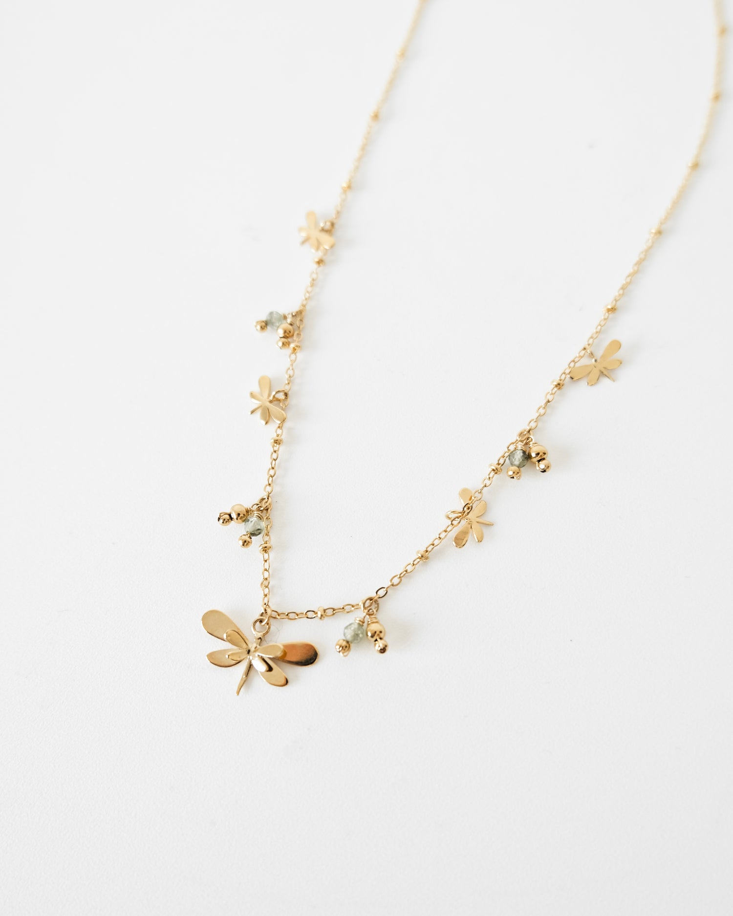 Dragonfly waterfall necklace - Cecelia