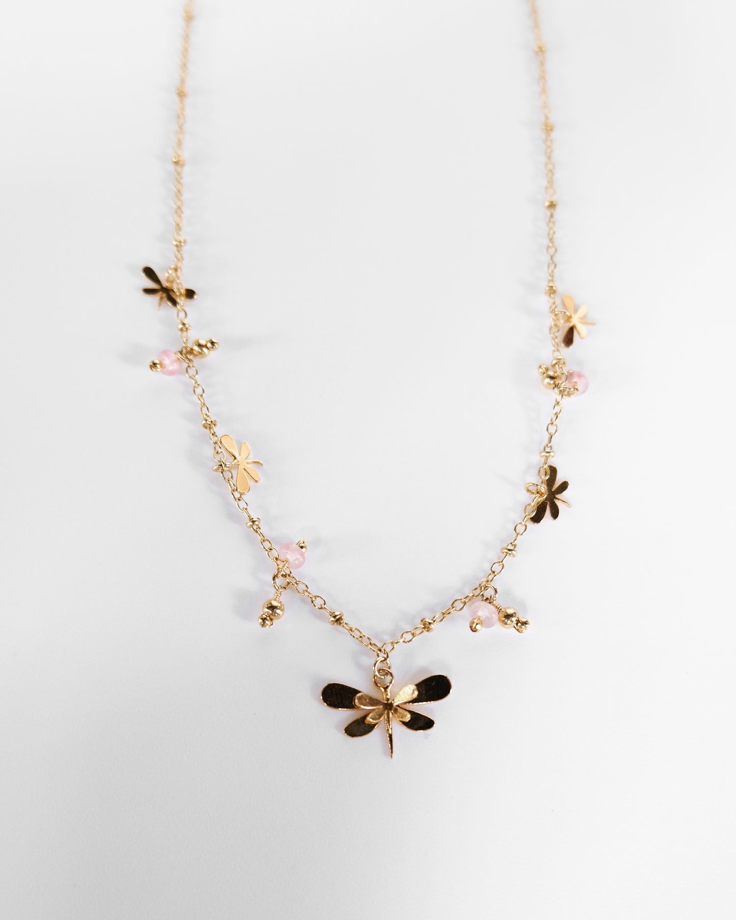 Dragonfly waterfall necklace - Cecelia
