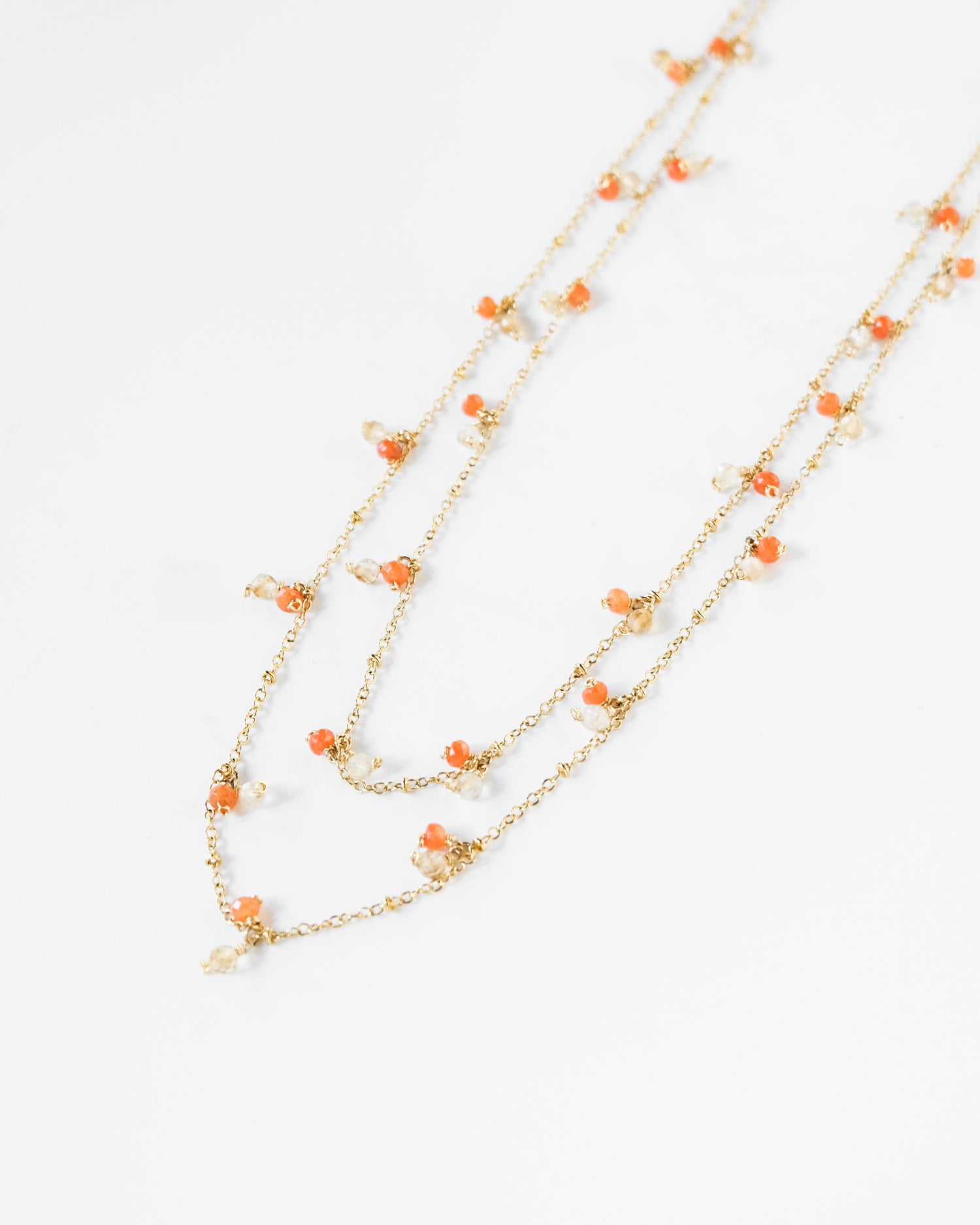 Long stone necklace - Cecelia