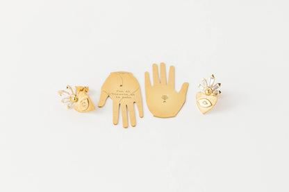 Earrings with the heart in the hand - Coba